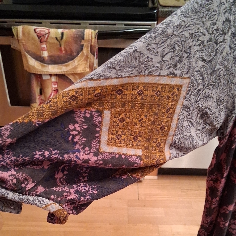 Free People Patchwork Mini Dress Or Tunic In Pink, Brown, and Gray - Picture 12 of 16
